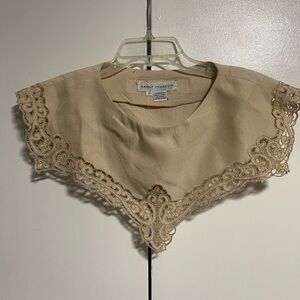 Vintage Nancy Johnson Beige Lace Collar